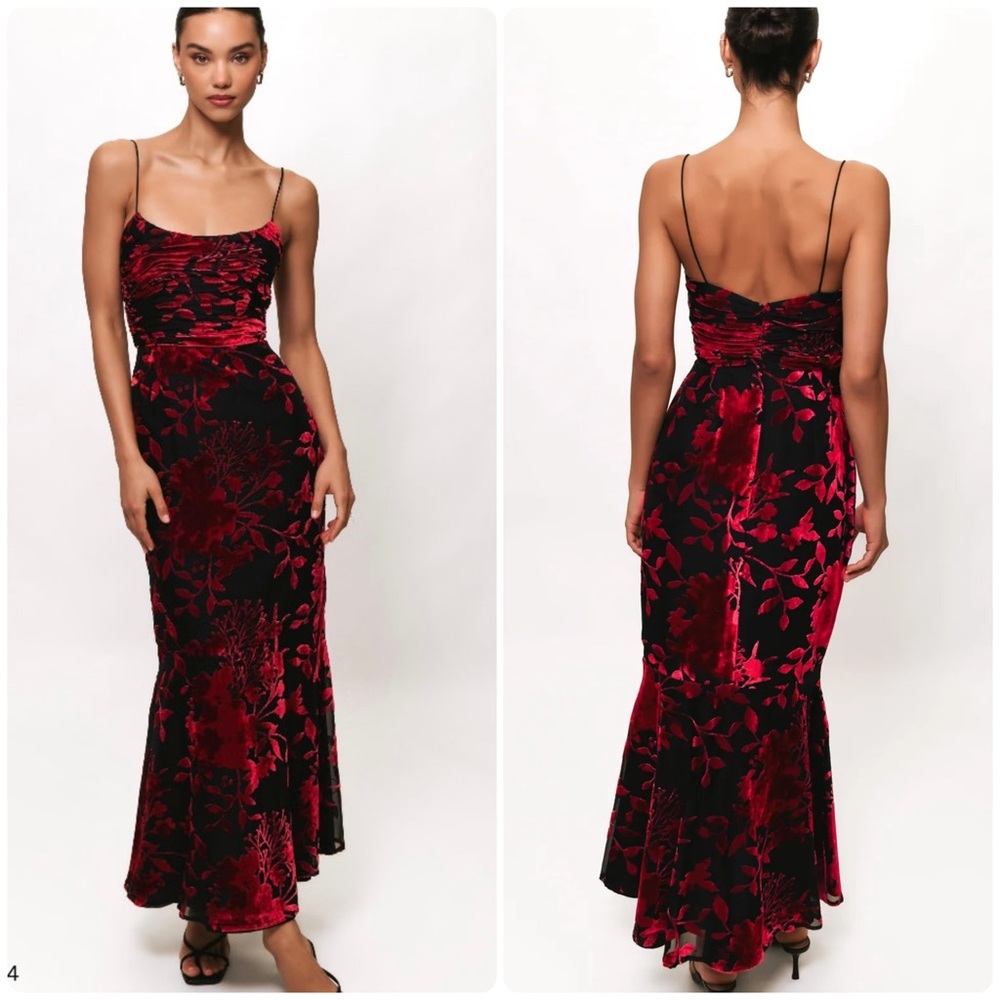 Hutch Tylia Floral Velvet Midi Dress size 14 - Picture 3 of 10
